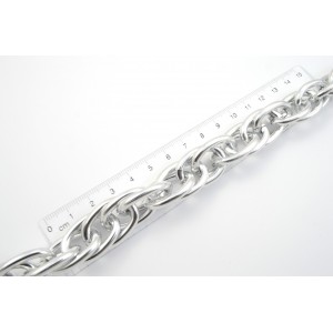 ALUMINUM CHAIN 17MM DOUBLE OVAL LINKS